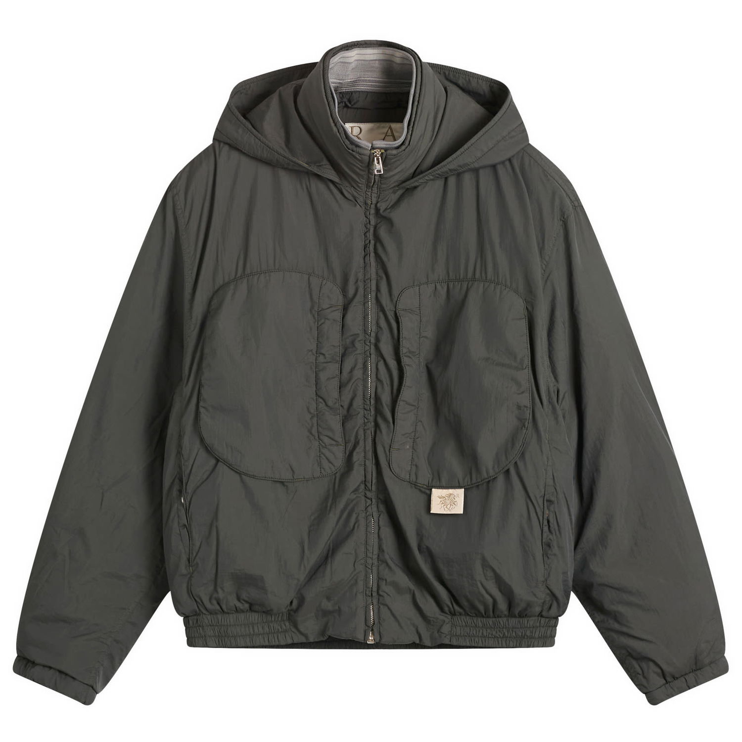 Яке Ranra Ranra Purs Padded Nylon Hoodie Jacket, Size Large Сиво | AMFW25OW01509-C922, 0