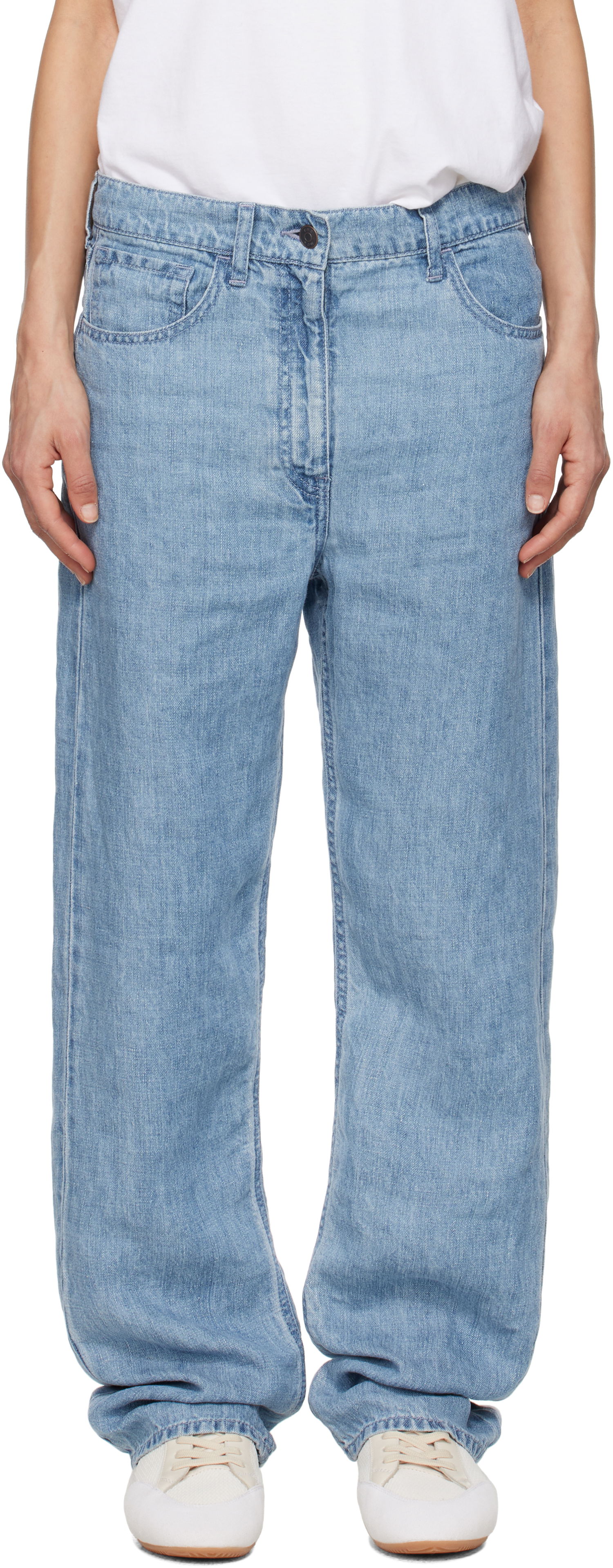 Дънки The Row The Row Tarley Wide Leg Jeans Синьо | 8766-W3654, 0