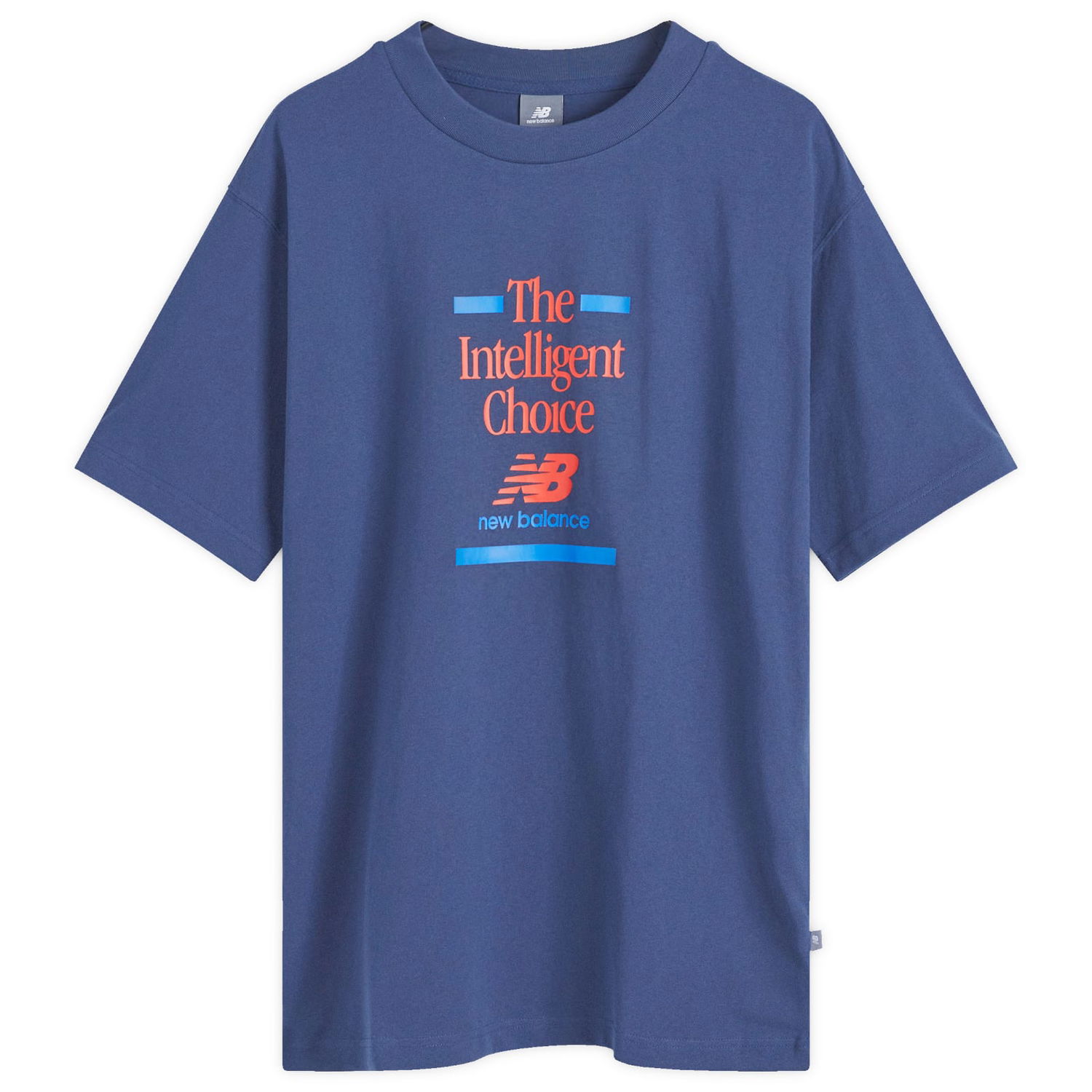 Тениска New Balance Women's Athletics Intelligent Choice T-Shirt in Navy, Size Small | END. Clothing Тъмно синьо | MT43552-NNY, 0