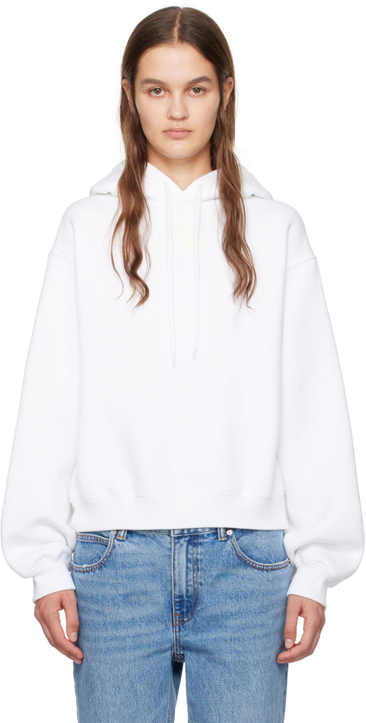 Суитчър Alexander Wang Bonded Hoodie Бяло | 4CC3222069