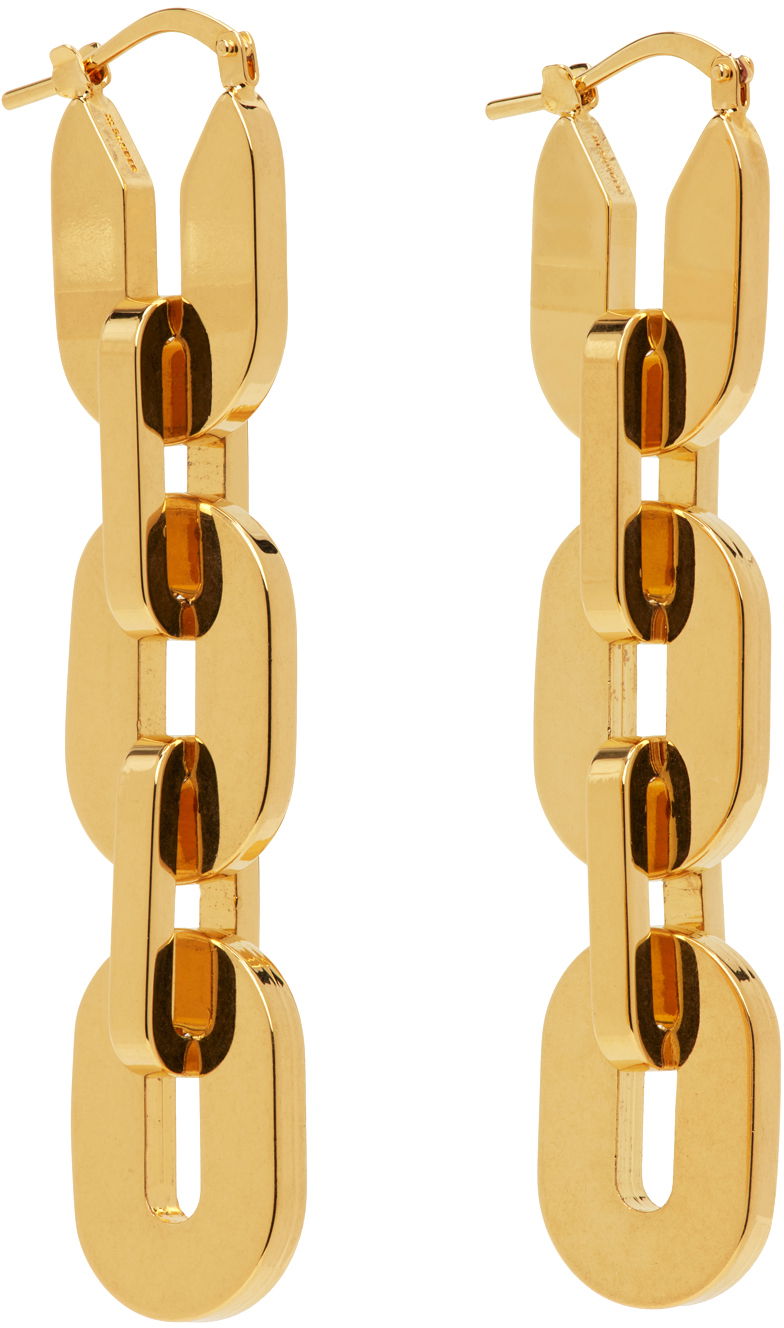 Обеци Jil Sander Chain Earrings "Gold" Металик | J11VG0079_P4877, 1