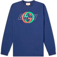 Пуловер Gucci Interlocking Logo Crewneck Тъмно синьо | 774304-XJGA4-4622, 1