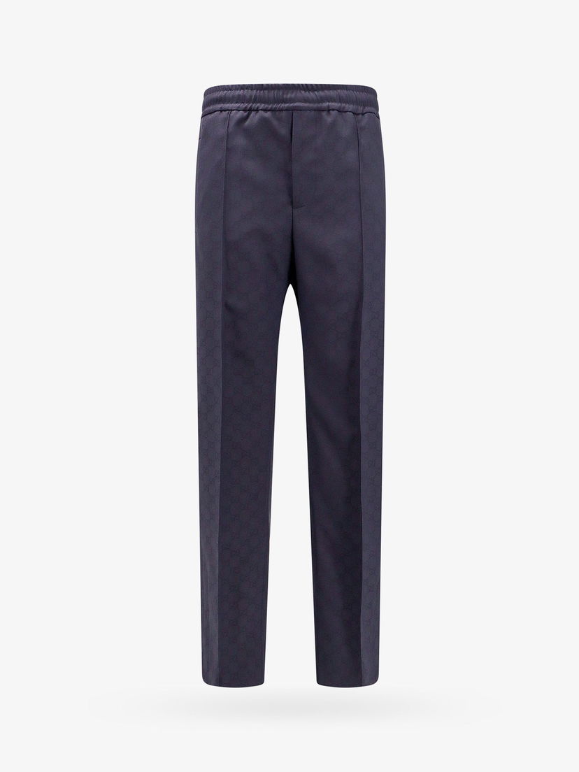 Панталони Gucci Navy Blue Tailored Trousers Тъмно синьо | 791166ZAORH4036