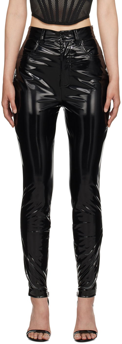 Панталони Dolce & Gabbana Black High-Rise Trousers Черно | FTCTFT FUSOP, 0