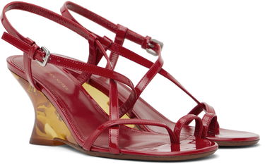 Грижа за обувките Dries Van Noten Dries Van Noten Patent Leather Heeled Sandals Червено | WS251-1644-189, 3