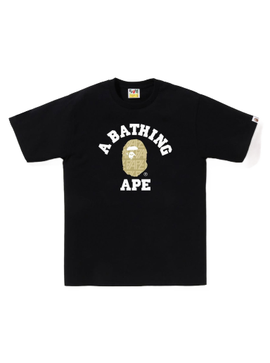 Тениска BAPE Logo Monogram College Tee Черно | 1J30-110-024