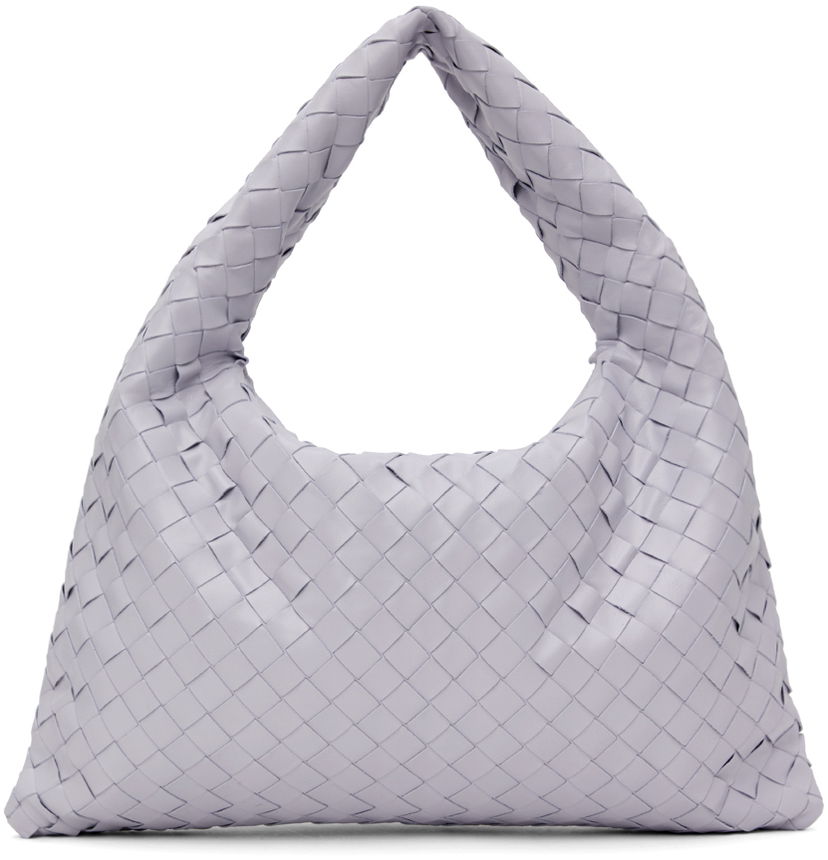 Дамска чанта Bottega Veneta Small Intrecciato Leather Hobo Bag Сиво | 763966 V3IV1