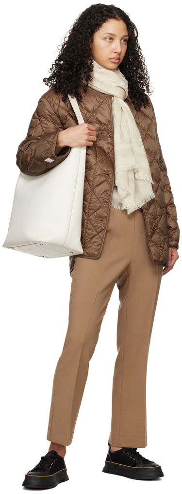 Голяма пазарска чанта Max Mara Archetipo Medium Leather Tote Бяло | 2414511051600, 3