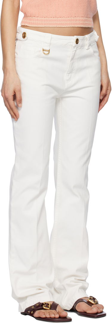 Панталони CHLOÉ Chloé Straight Leg Pants Бяло | CH25SPA12365, 1