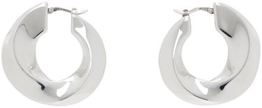 Обеци Bottega Veneta Twist Hoop Earrings Бяло | 775170 V5070, 0
