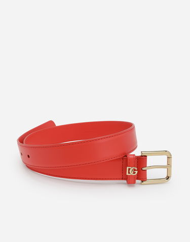 Колани Dolce & Gabbana Leather Belt With Logo Buckle Червено | BE1636AW57687550, 1