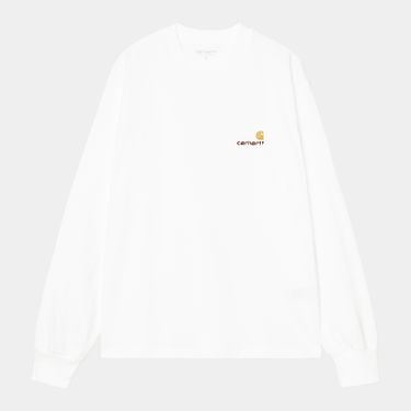 Тениска Carhartt WIP Long Sleeve American Script T-Shirt Бяло | I035466_5, 0