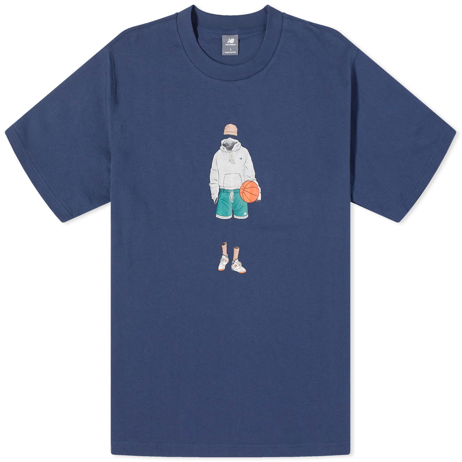 Тениска New Balance Men's NB Athletics Basketball Style Relaxed Tee Nb Navy Тъмно синьо | MT41578-NNY, 0