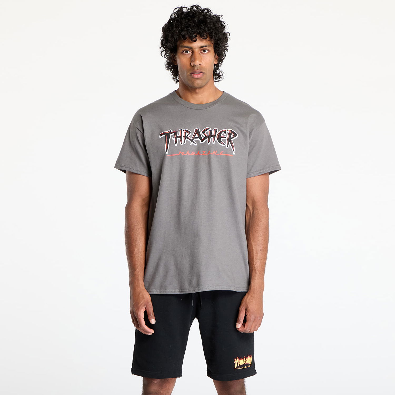 Тениска Thrasher Thrasher Slash T-Shirt Сиво | 145683, 0