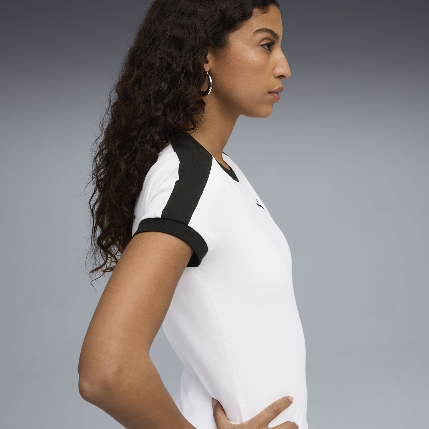 Тениска Puma T7 Slim-Fit T-Shirt Бяло | 632129_02, 1