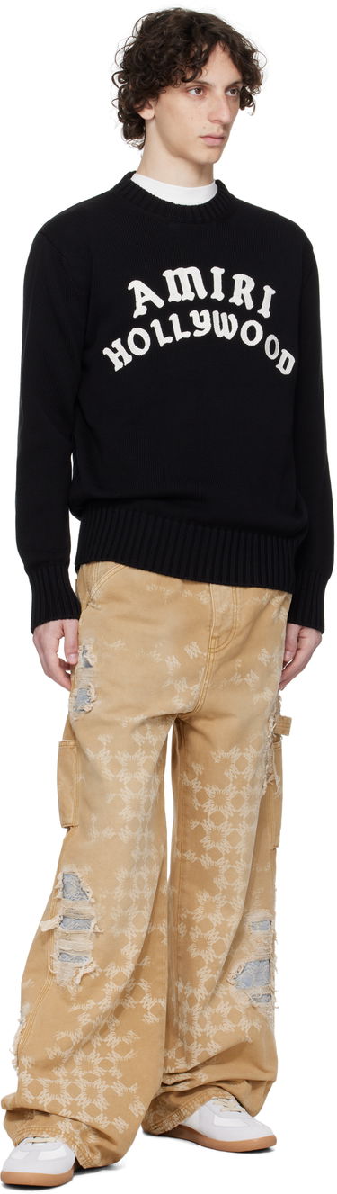 Пуловер AMIRI Amiri Hollywood Crew Sweater Черно | AMKNCW1094, 3