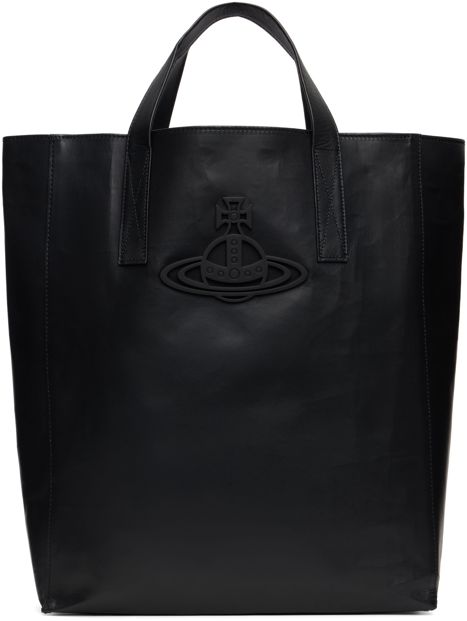 Голяма пазарска чанта Vivienne Westwood Vivienne Westwood Sarah Medium Leather Tote Черно | 4D02000BU-L00AN-, 0