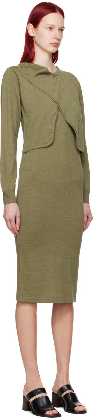 Pокля LEMAIRE LEMAIRE Layered Midi Dress Кафяво | DR1060 LK087, 4