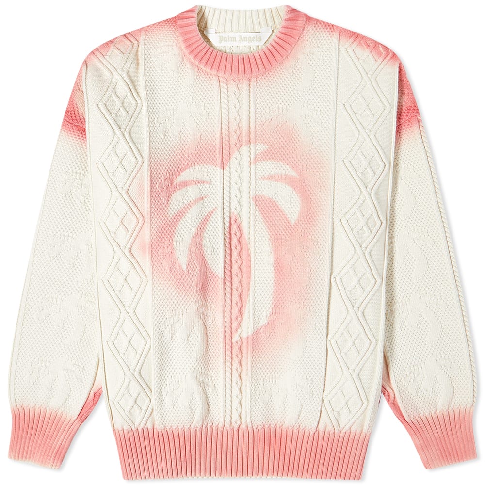 Пуловер Palm Angels Sprayed Palm Fishermans Jumper Многоцветен | PWHE042S23KNI0010330, 0