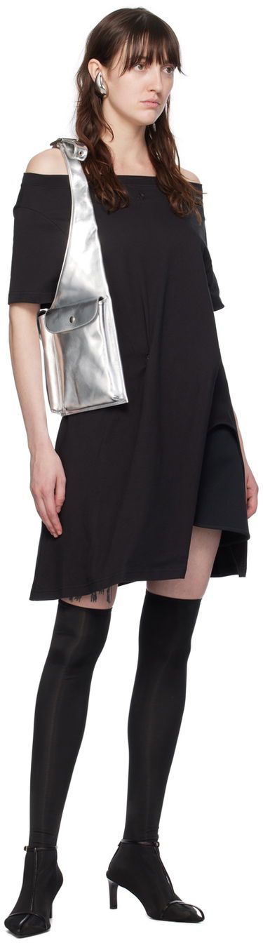 Пола Courrèges Ellipse Black Scuba Mini Skirt Черно | 224CJU171PL0007, 3