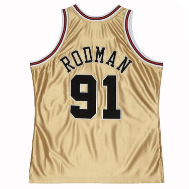 Фланелка Mitchell & Ness Chicago Bulls Dennis Rodman 75th Swingman Jersey Металик | SMJY4398-CBU97DRDGOLD, 1