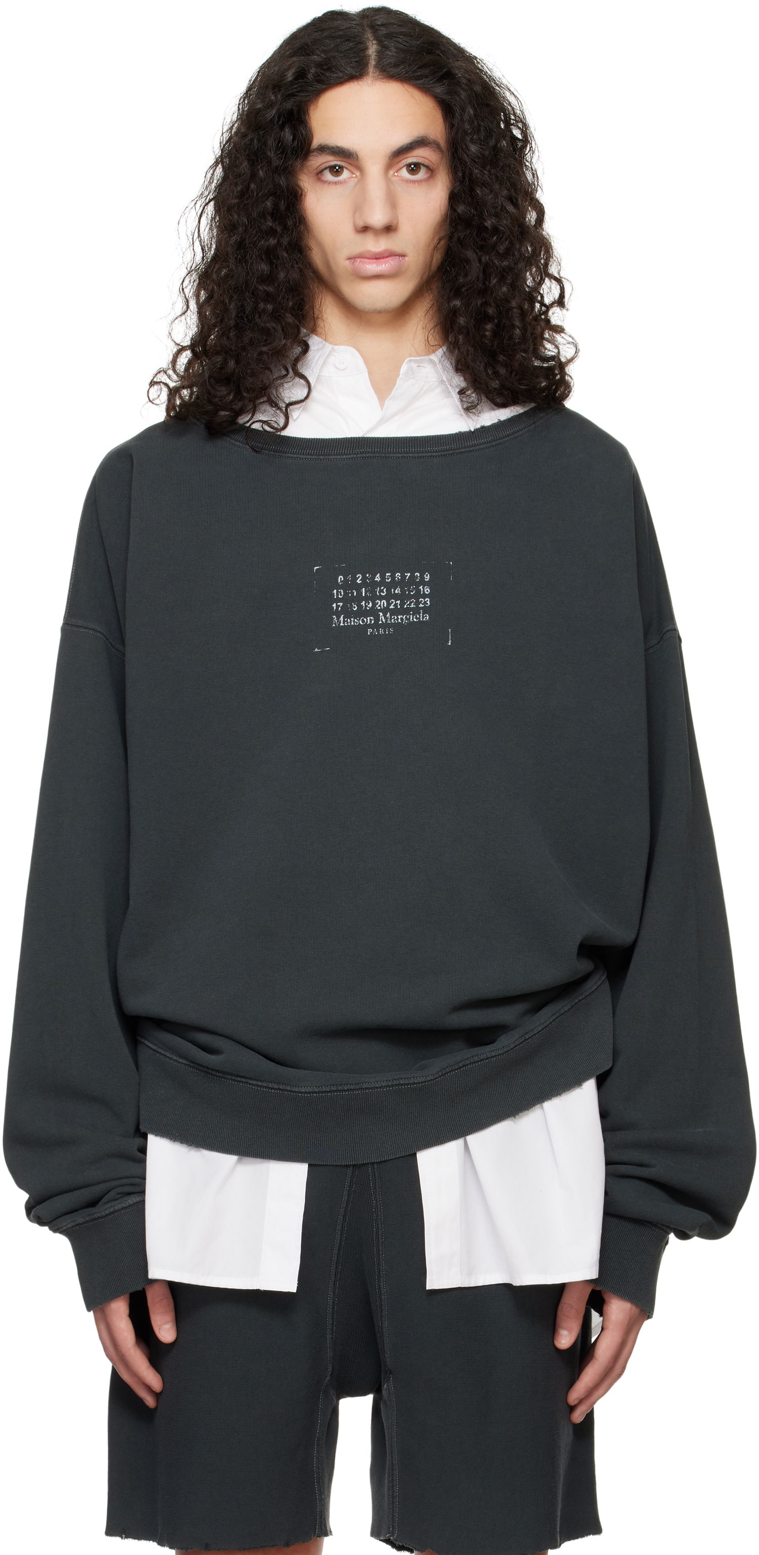 Суитчър Maison Margiela Maison Margiela Stamp Logo Sweatshirt Сиво | S50GU0235 M25019, 0