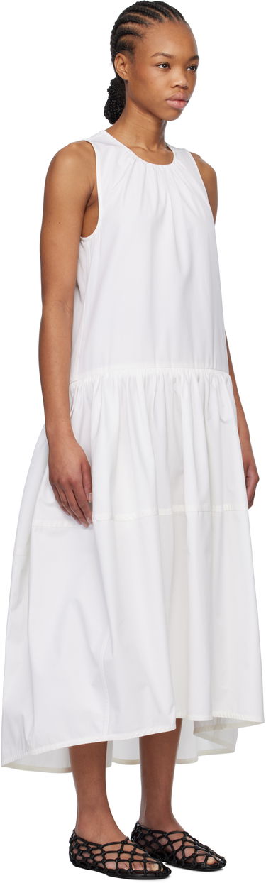 Pокля Jil Sander Jil Sander Crew-Neck Midi Dress Бяло | J02CT0452_J45002, 1