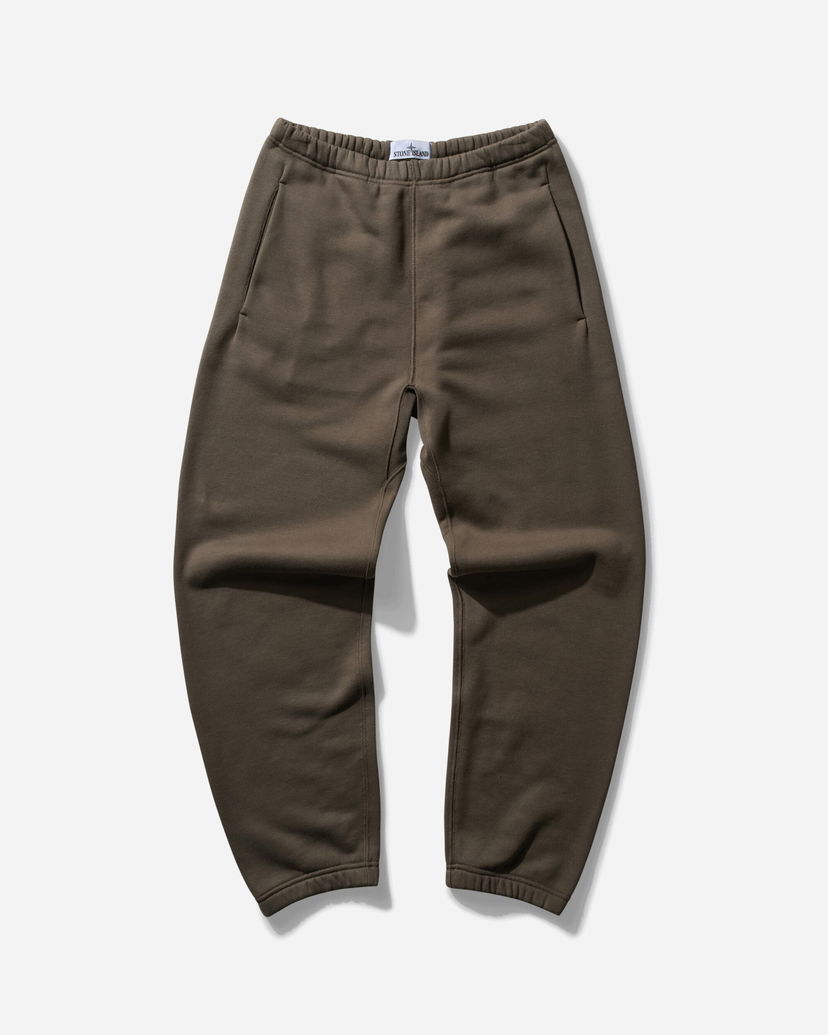 Панталони Stone Island Marina Cotton Fleece Jogging Pants Walnut Brown Кафяво | 8115632X5 V0075