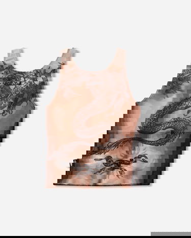 Потник Jean Paul Gaultier Re-Edition Safe Sex Tattoo Mesh Tank Top Многоцветен | 26-01-W-TO457-M026P 636000, 2