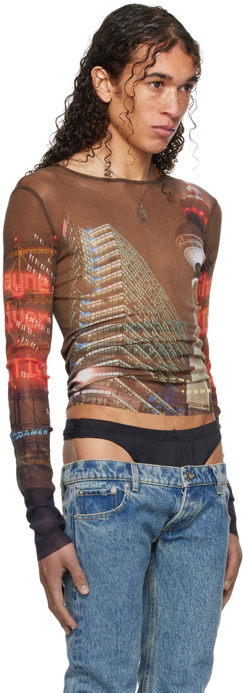 Потник Jean Paul Gaultier Gaultier Shayne Oliver Edition Long Sleeve Graphic T-Shirt Многоцветен | 24/27-U-TO192-T551-60405030, 1