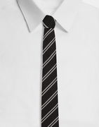 Dolce & Gabbana Silk Jacquard Tie with Regimental Stripes