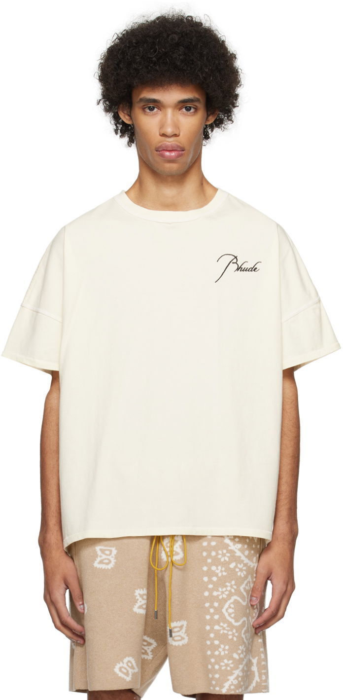 Тениска Rhude Reverse T-Shirt Бяло | RHPS24TT19012372