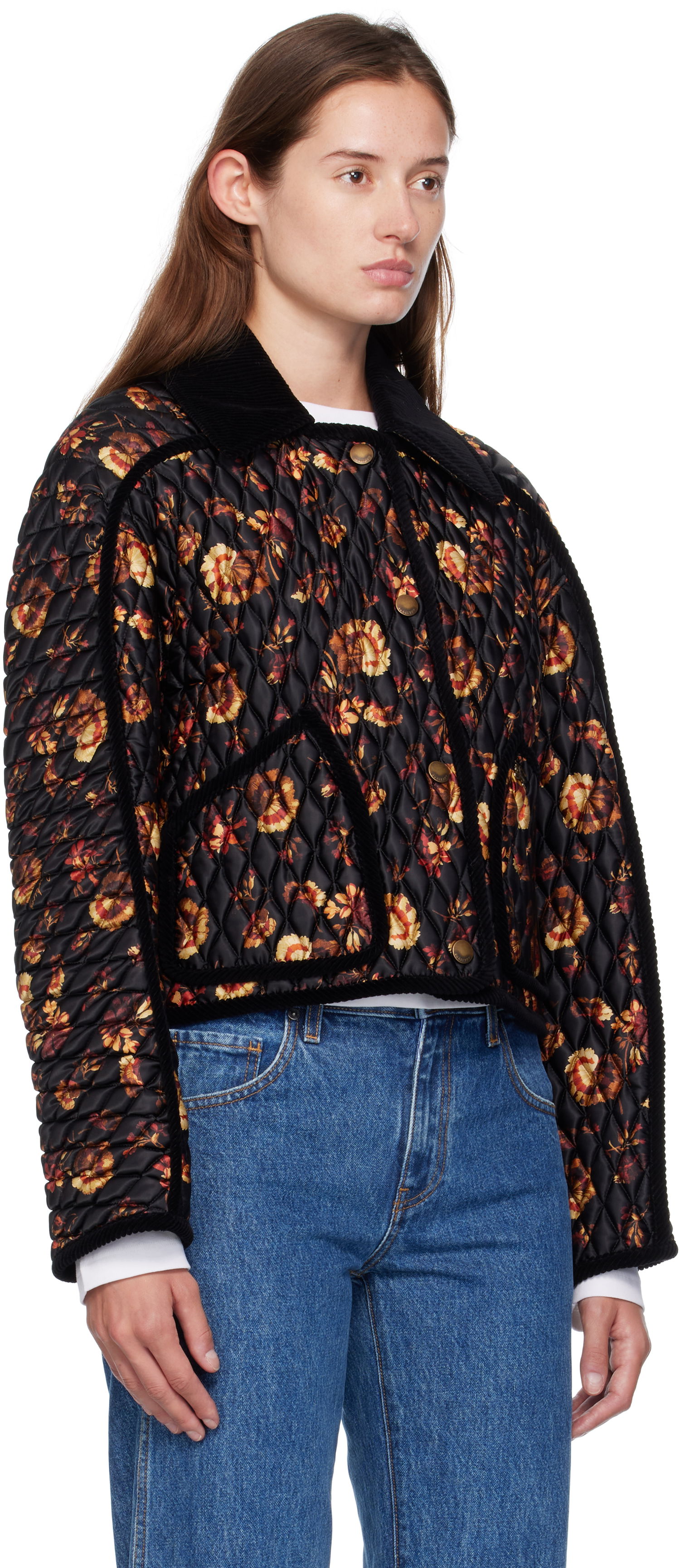 Яке Burberry Burberry Floriston Quilted Jacket Черно | 8116976, 1