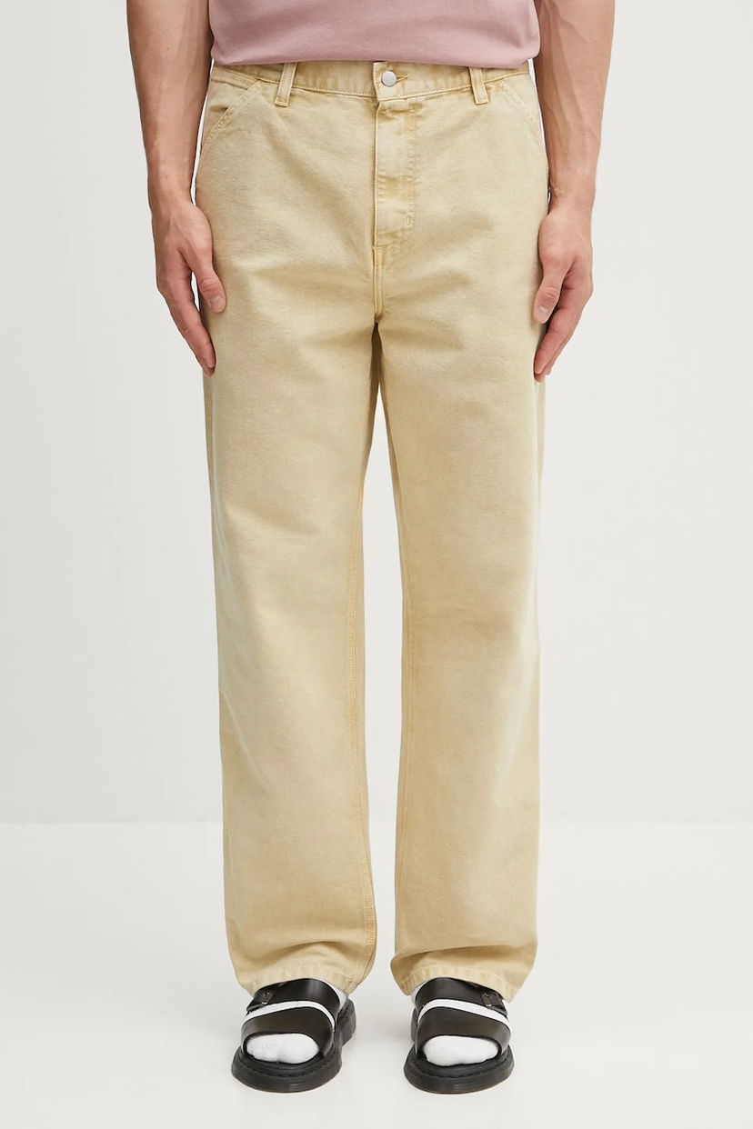 Дънки Carhartt WIP Single Knee Workwear Jeans Бежово | I035559.07E5F