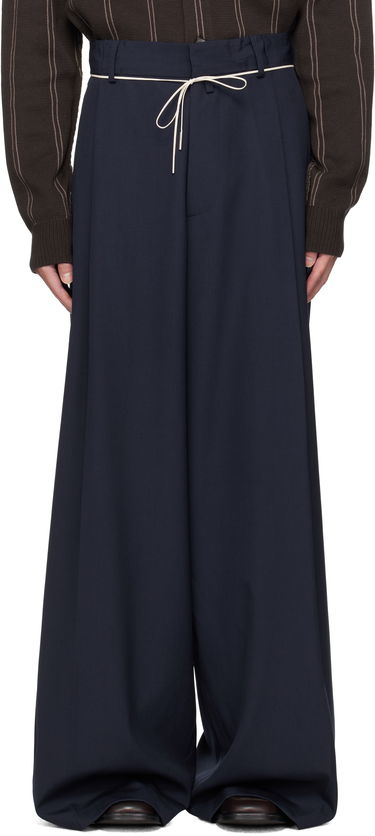Панталони Dries Van Noten Dries Van Noten Drawstring Trousers Тъмно синьо | 252-020915-2057, 0