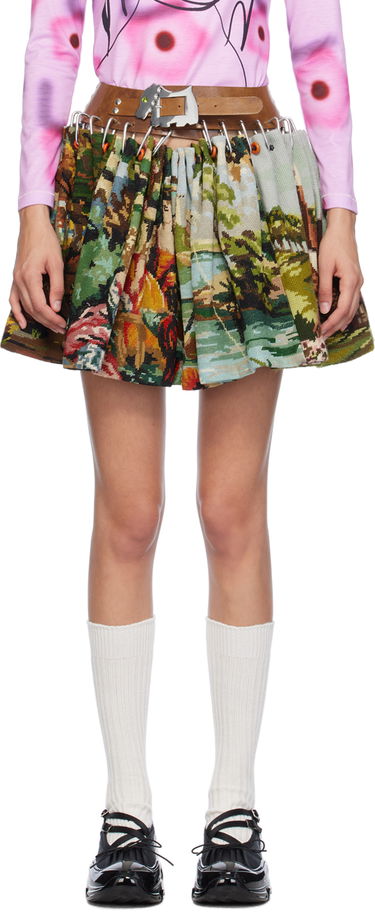 Пола Chopova Lowena Carabiner Miniskirt with Tapestry Print Зелено | 3191, 0