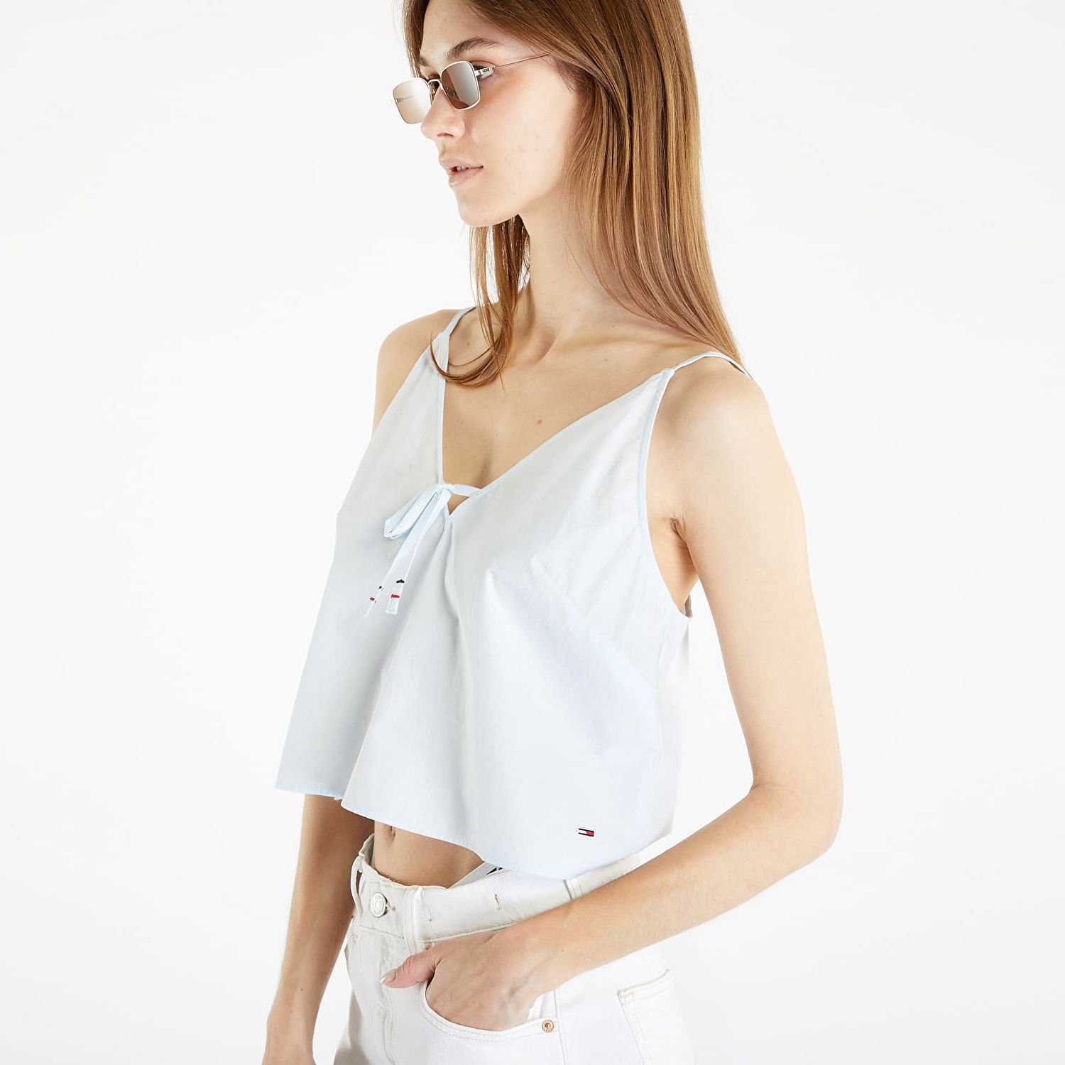 Потник Tommy Hilfiger Poplin Strappy Top Бяло | DW0DW15200 CYO, 0