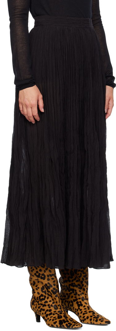 Пола TOTEME TOTEME Women's Crinkled Plissé Maxi Skirt Черно | 243-WRB0197-FB0200, 1