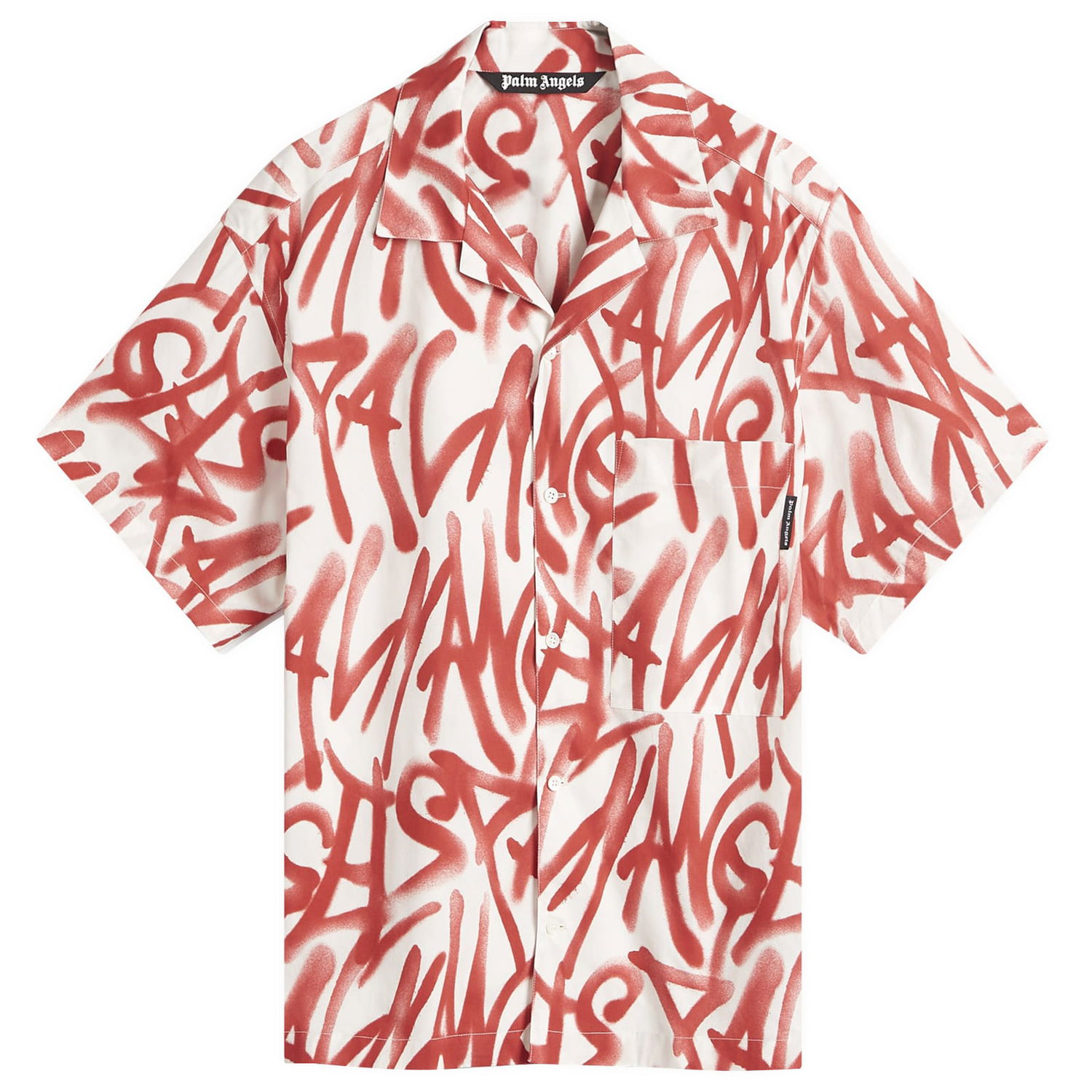 Риза Palm Angels Palm Angels Graffiti Vacation Shirt Бяло | PMGG00AS25FAB0030325, 1