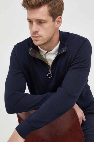 Пуловер Barbour Sweater With Stand-Up Collar Синьо | MKN1074, 0