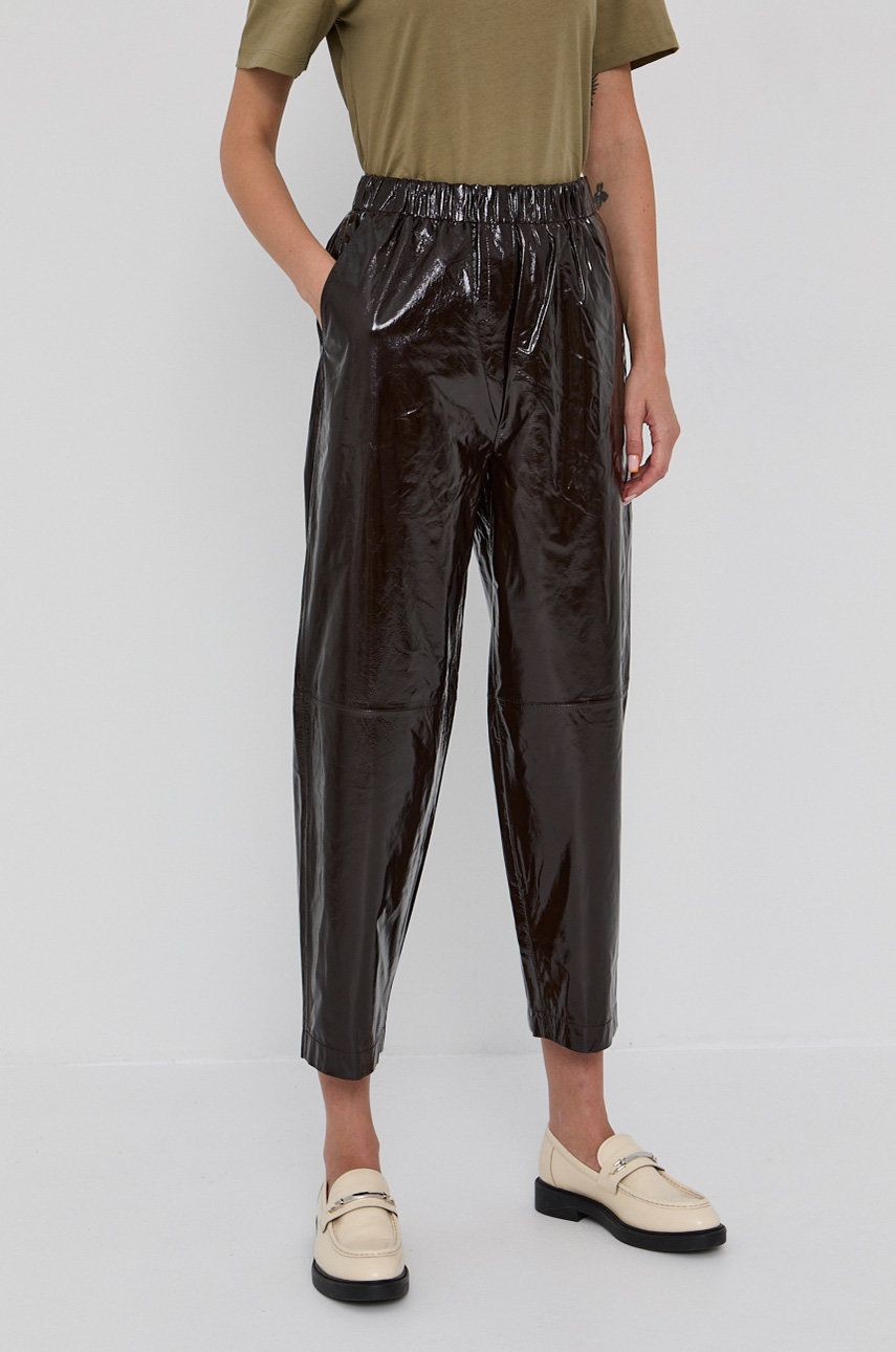 Панталони Samsoe Samsoe Leather Pants Черно | F21300162, 0