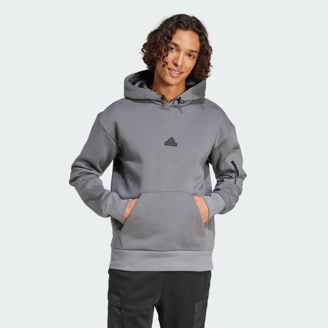 Суитчър adidas Performance City Escape Fleece Сиво | IY1518, 0