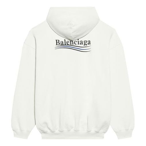 Суитчър Balenciaga Political Campaign Print Hoodie Бяло | 578135TKVI99084