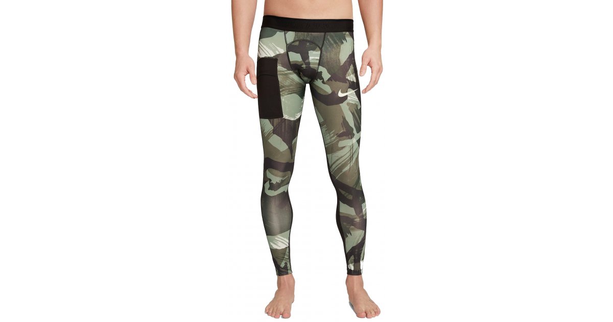 Клинове Nike Pro Dri-FIT Camo Tights Зелено | dq8363-386, 1