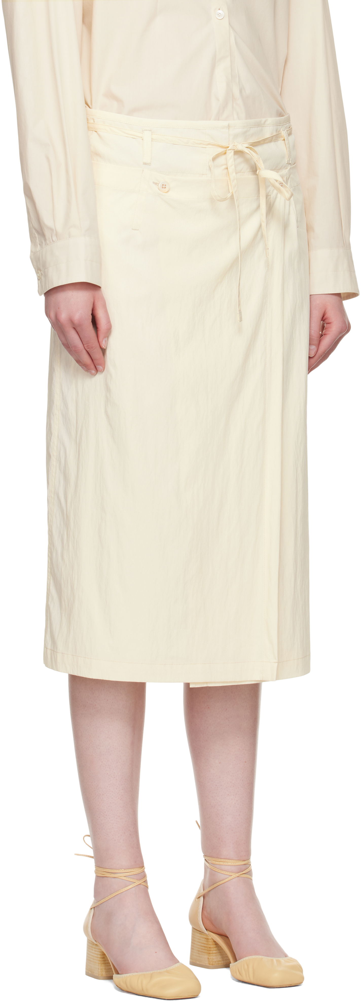 Пола LEMAIRE Lemaire Convertible Midi Skirt Жълто | SK1045 LF1370, 1