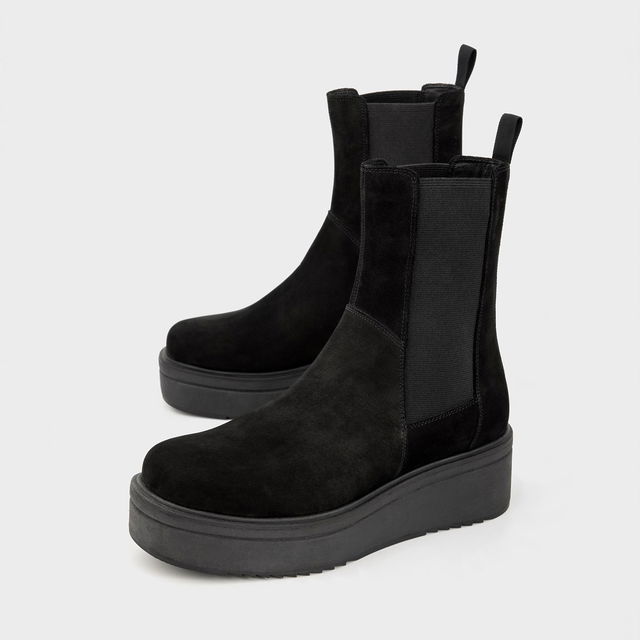 Tara Nubuck Platform Chelsea Boots