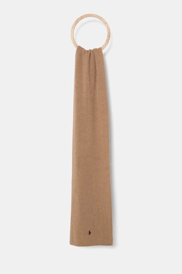 Шал Polo by Ralph Lauren Wool Hat and Scarf Set Кафяво | 710951146, 2