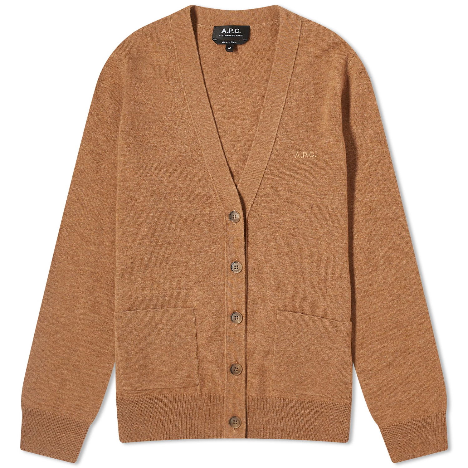 Пуловер A.P.C. Louisa Logo Knitted Cardigan Бежово | WVBBY-F22239-PBC, 0