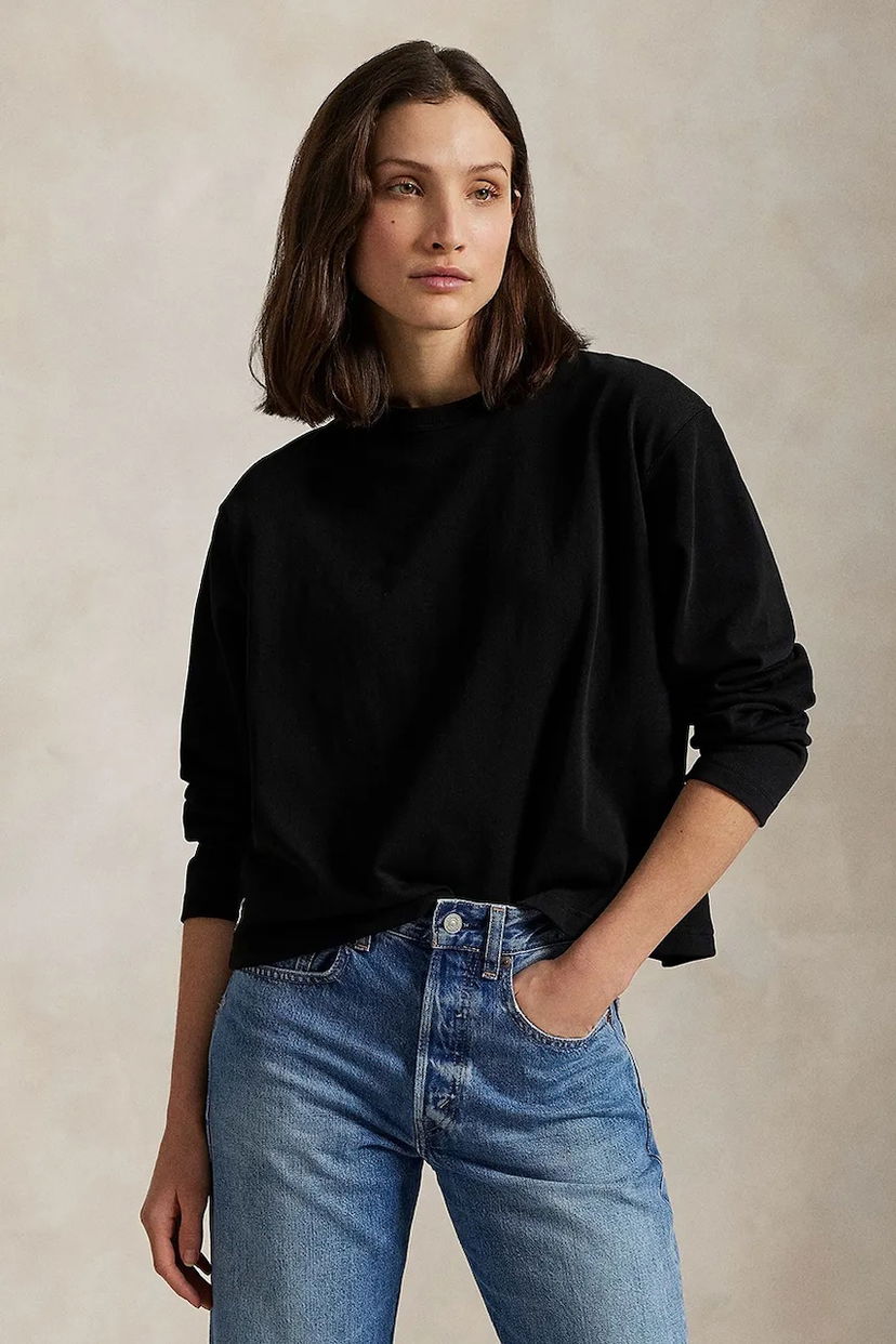 Тениска Polo by Ralph Lauren Polo Ralph Lauren Long Sleeve T-Shirt Черно | 211967107