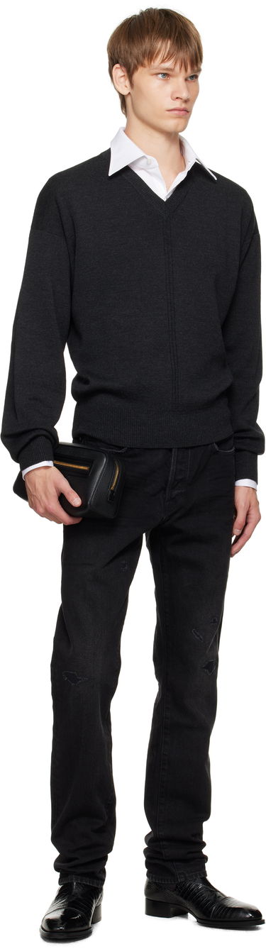 Чанта за пътуване Tom Ford Tom Ford Grain Leather Wash Pouch Черно | Y0356-LCL213G, 3